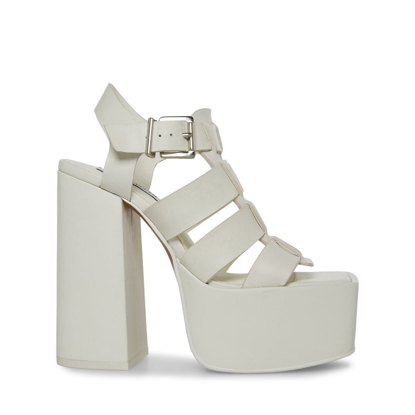 Sandalias de Plataforma Steve Madden Tranquil Cuero Mujer Blancas | ES RS9E06